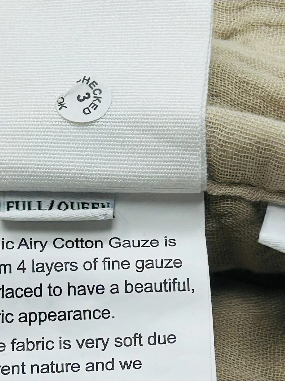 NWOT QUINCE Organic Airy Gauze Dream Quilt Full/Queen Dune 0082